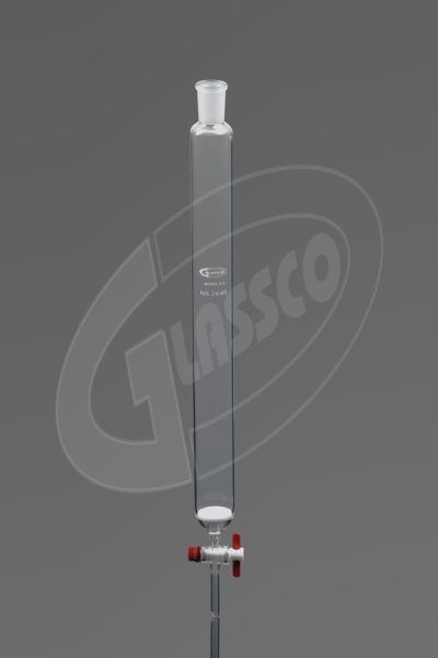 Chromatography Column with Joint Fritted Disc and PTFE Stopcock ASTM